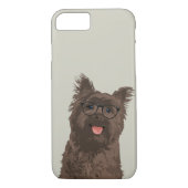 Hipster-schwarzer Gläsercairn-Terrier für Case-Mate iPhone Hülle (Rückseite)
