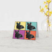 Hipster Scottie Note Card Karte (Gelbe Blume)