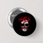 Hipster Skull Logo Skull Mustache Mustached Sungle Button (Vorne & Hinten)