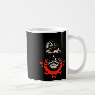 Hipster Skull Mustache Circle Logo Skull Sungles S Kaffeetasse