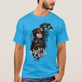 Hipster_Skull_Pipe_de_mort_crane_fumu_barbu T-Shirt