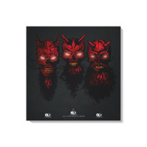 Hipster Skulls Totenkopf, 3 Teufel zusammen