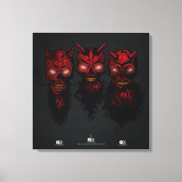 Hipster Skulls Totenkopf, 3 Teufel zusammen Leinwanddruck