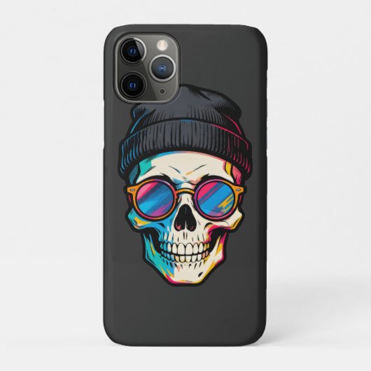 Hipster Skully Case-Mate iPhone Hülle (Rückseite)