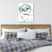 Hipster Sloth Leinwanddruck (Insitu (Schlafzimmer))