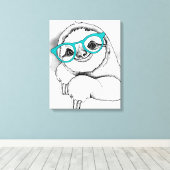 Hipster Sloth Leinwanddruck (Insitu (Holzboden))