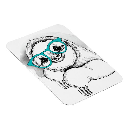 Hipster Sloth Magnet (Rechte Seite)