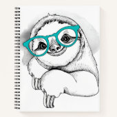 Hipster Sloth Notizblock (Vorderseite)