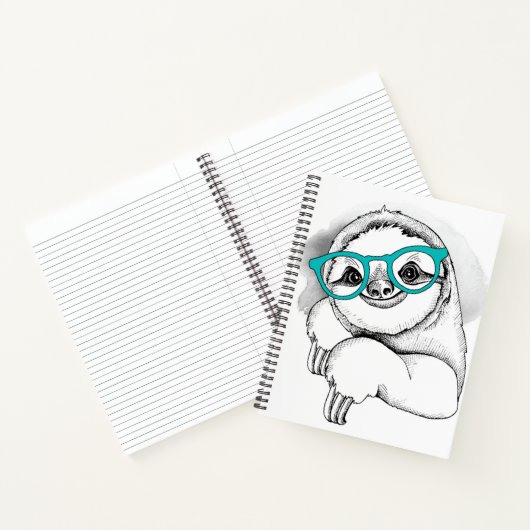 Hipster Sloth Notizblock (Innenseite)