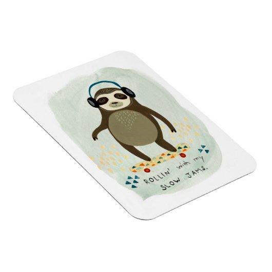 Hipster Sloth | Rollin' mit meinen langsamen Marme Magnet (Rechte Seite)