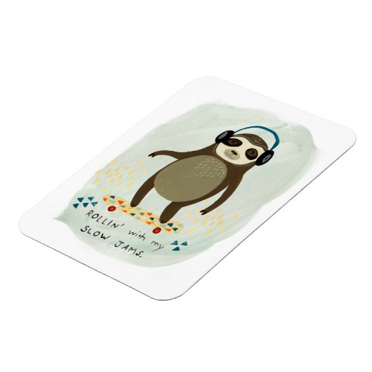 Hipster Sloth | Rollin' mit meinen langsamen Marme Magnet (Linke Seite)