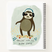 Hipster Sloth | Rollin' mit meinen langsamen Marme Notizblock (Rückseite)