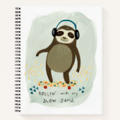 Hipster Sloth | Rollin' mit meinen langsamen Marme Notizblock (Vorderseite)