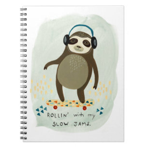 Hipster Sloth   Rollin' mit meinen langsamen Marme Notizblock