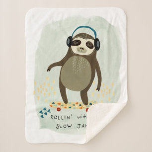 Hipster Sloth   Rollin' mit meinen langsamen Marme Sherpadecke