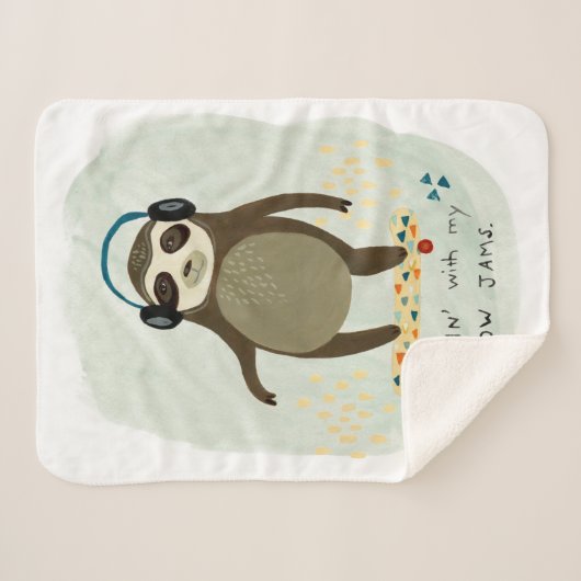 Hipster Sloth | Rollin' mit meinen langsamen Marme Sherpadecke (Vorderseite (Horizontal))