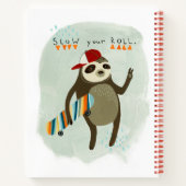 Hipster Sloth | Slow your Roll Notizblock (Rückseite)