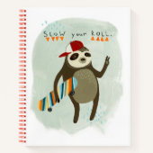 Hipster Sloth | Slow your Roll Notizblock (Vorderseite)