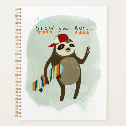 Hipster Sloth | Slow your Roll Planer (Vorderseite)