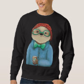 Hipster Sloth Sweatshirt (Vorderseite)