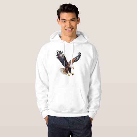 Hipster Soaring Eagle Design Hoodie (Vorne ganz)