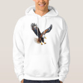 Hipster Soaring Eagle Design Hoodie (Vorderseite)