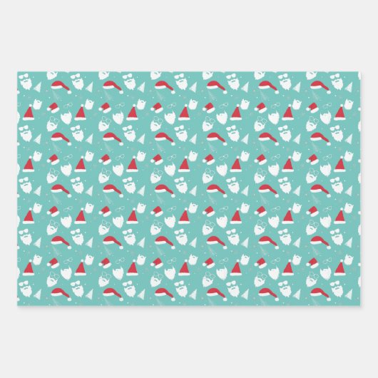 Hipster-Sonnenbrille mit Baummuster Geschenkpapier Set (Vorderseite 3)