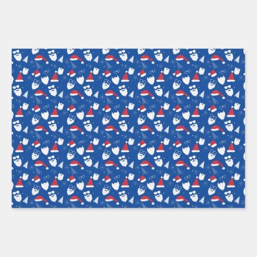 Hipster-Sonnenbrille mit Baummuster Geschenkpapier Set (Vorderseite 2)