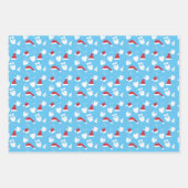 Hipster-Sonnenbrille mit Baummuster Geschenkpapier Set (Vorderseite)