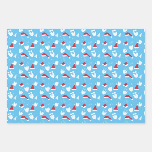 Hipster-Sonnenbrille mit Baummuster Geschenkpapier Set (Vorderseite)