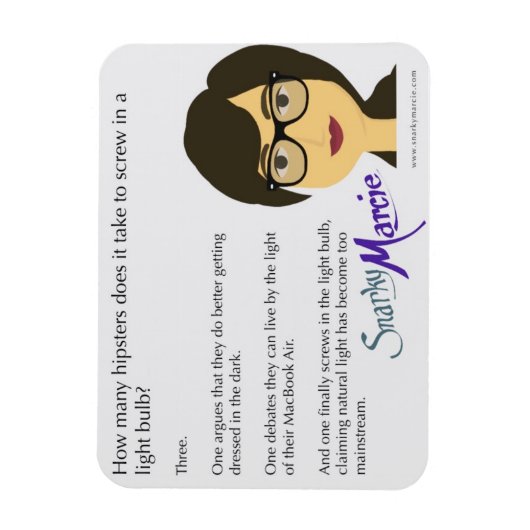 Hipster Spaß Magnet (Vertikal)