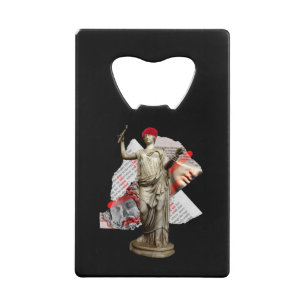 Hipster Statue Kreditkarte Flaschenöffner