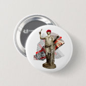 Hipster Statue-Taste Button (Vorne & Hinten)