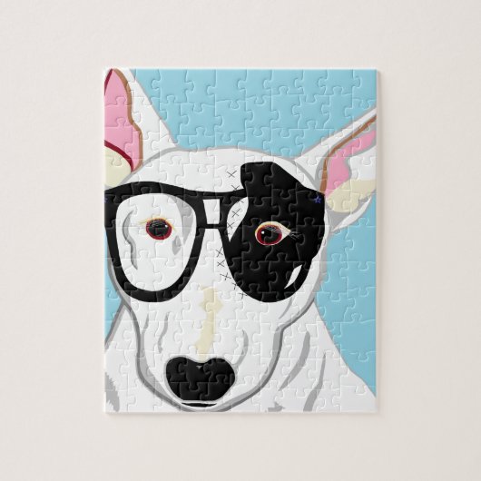 Hipster-Stier-Terrier Puzzle (Vertikal)
