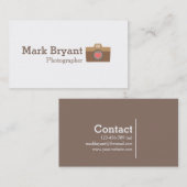 Hipster, stilvoll, Kamera, Wedding Fotograf Visitenkarte (Vorne/Hinten)