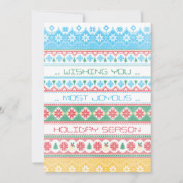 Hipster Stitch Feiertagskarte