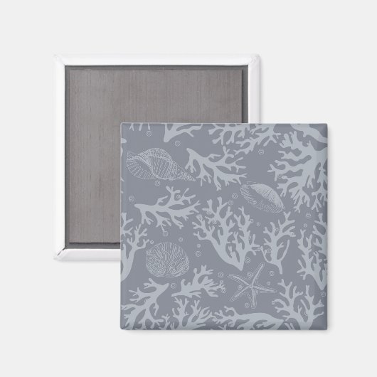 Hipster Style Coral Reef Magnet (Vorderseite/Rückseite)