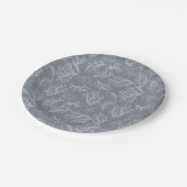 Hipster Style Coral Reef Pappteller (Schrägansicht)