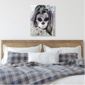 Hipster Sugar Skull Lady Leinwanddruck (Insitu (Schlafzimmer))