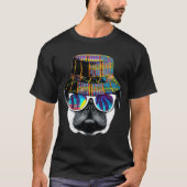 Hipster summer pug T-Shirt (Vorderseite)