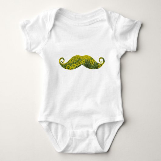 Hipster Sunflores Baby Jersey Bodysuit Baby Strampler (Vorderseite)