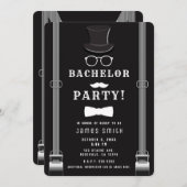 Hipster-Suspender für Männer Einladung (Vorne/Hinten)