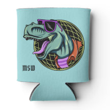Hipster T-Rex benutzerdefiniertes Monogramm kann k