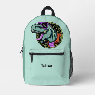 Hipster T-Rex individuelle Name & Farbe Bedruckter Rucksack