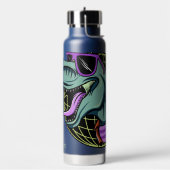 Hipster T-Rex individuelle Name Trinkflasche (Links)