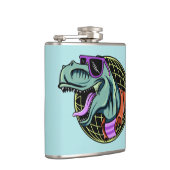 Hipster T-Rex Name- u. Farbflasche Flachmann (Rechts)