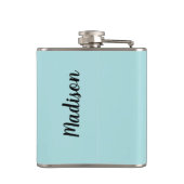 Hipster T-Rex Name- u. Farbflasche Flachmann (Rückseite)