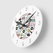 Hipster Themed Clock Runde Wanduhr (Winkel)