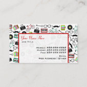 Hipster-Themed Geschäfts-Karte Visitenkarte (Rückseite)