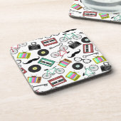 Hipster-Themed Korken-Untersetzer Untersetzer (Linke Seite)